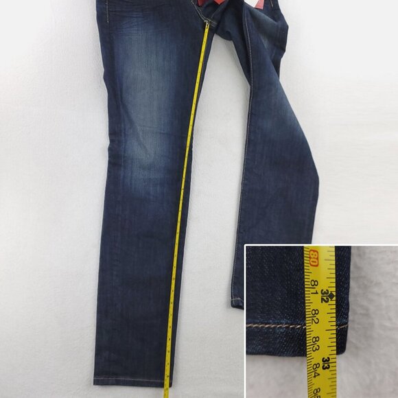Guess Daredevil Jeans Skinny Leg Stretch Low Rise Women's 31 Measures 34x33 NWT - Picture 8 of 12